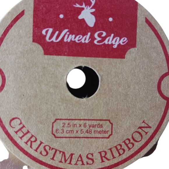 Meedee 2.5" Wired Edge Glitter Christmas Ribbon Set 6 Rolls Gold & White 36 Yard - Picture 4 of 10
